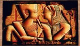 King Tutankhamun And His Wife.